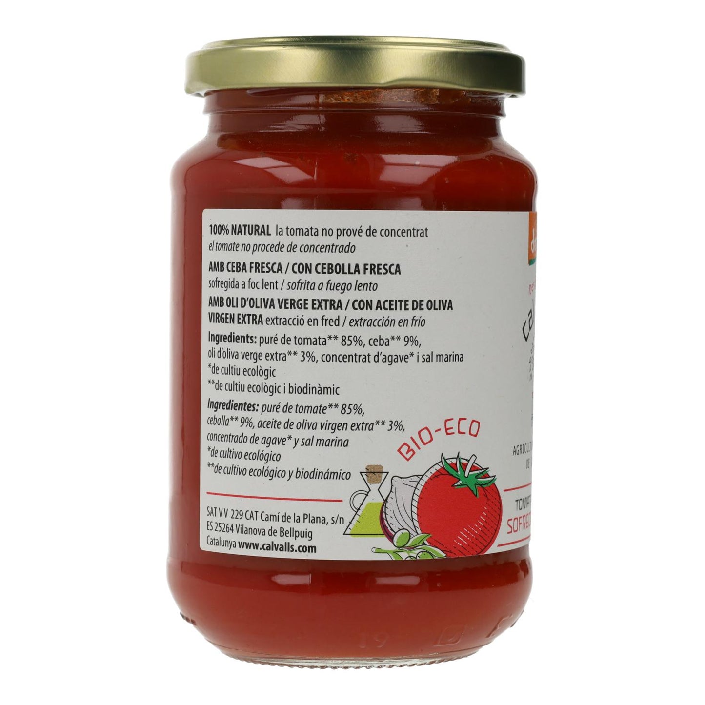 Tomate frito Bio Cal Valls, 350 g