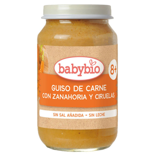 Potito guiso de carne con zanahoria y ciruelas Babybio 200 g