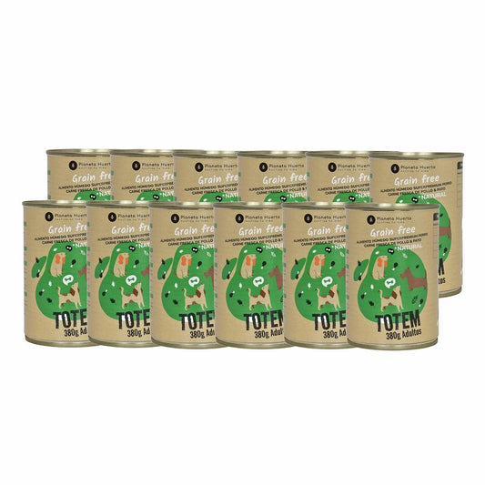 Pack 12 x Comida Húmeda Grain Free Superpremium para perro Pollo y Pato 380 g Planeta Huerto