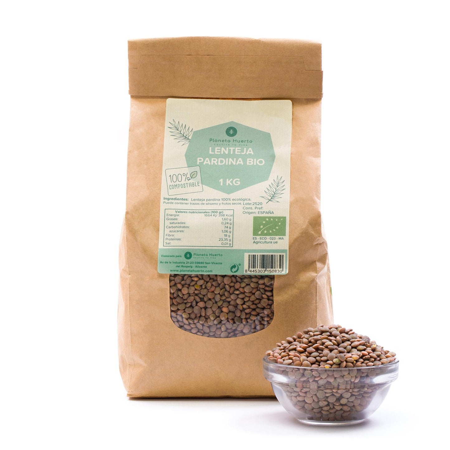Lenteja Pardina ECO Planeta Huerto 1kg