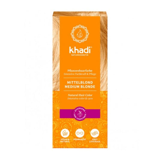 Tinte natural rubio medio Khadi 100 g
