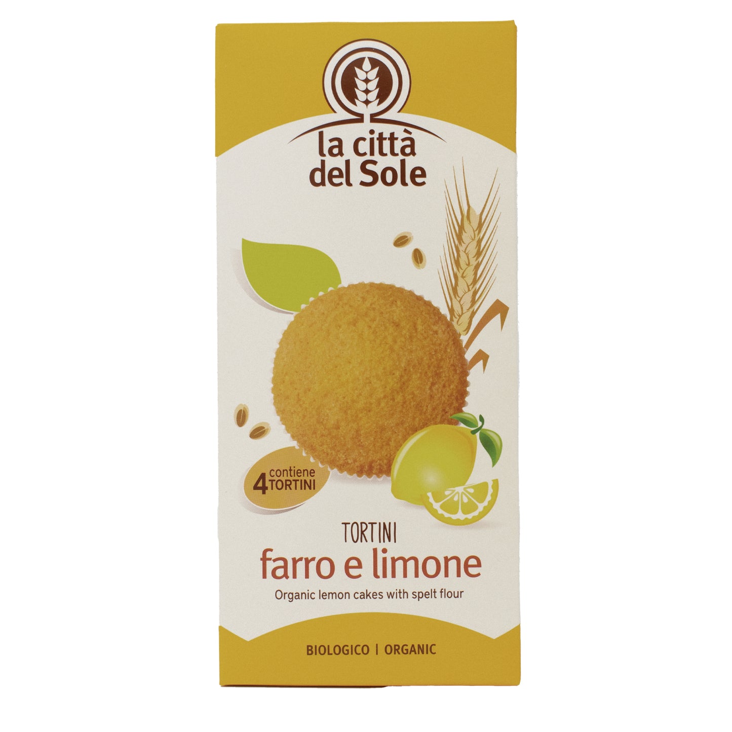 Bizcocho de Espelta con limón La Città del Sole 4 uds 45g