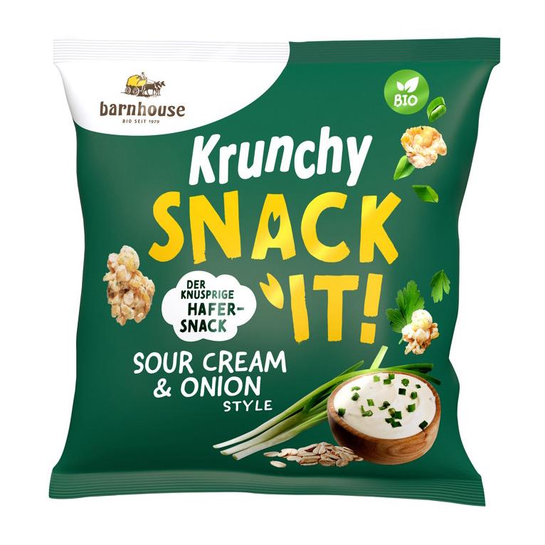 Snack krunchy a base de Avena con Cebolla BIO Barnhouse 150 gr