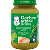 Tarrito de puré ecológico para bebés con Brócoli, Guisantes y Pavo Gerber 190 g