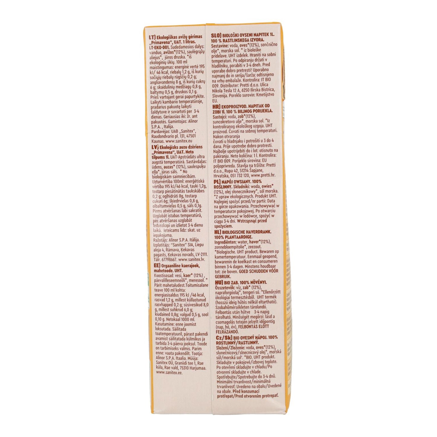 Bebida de Avena BIO Primavena 1 L