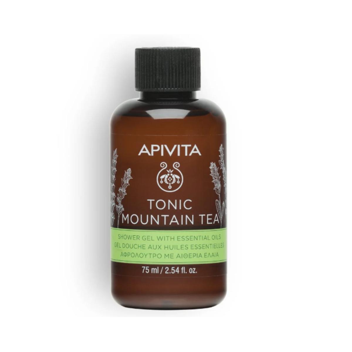 Mountain tea gel de baño con té de montaña formato viaje, APIVITA 75 ml