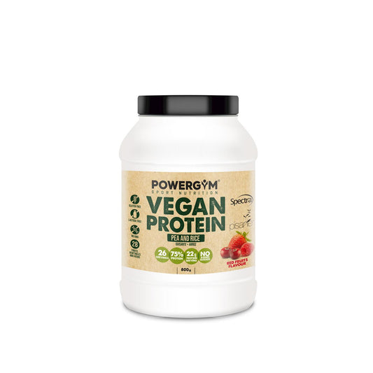 Proteína vegana Frutos Rojos Powergym 800 g