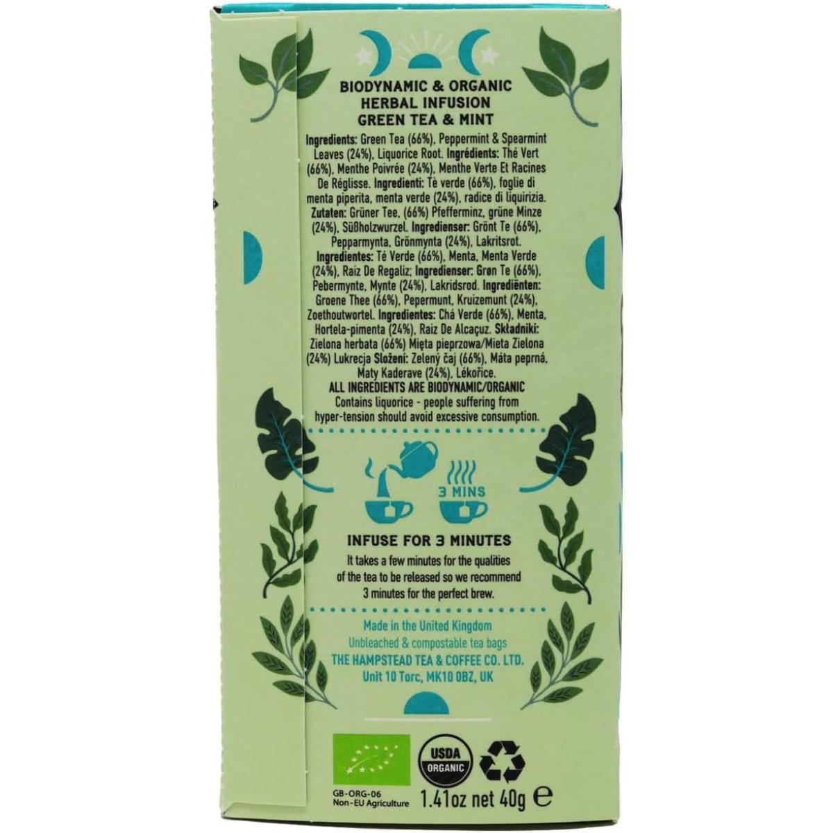 Té Verde menta Hampstead 20 bolsitas