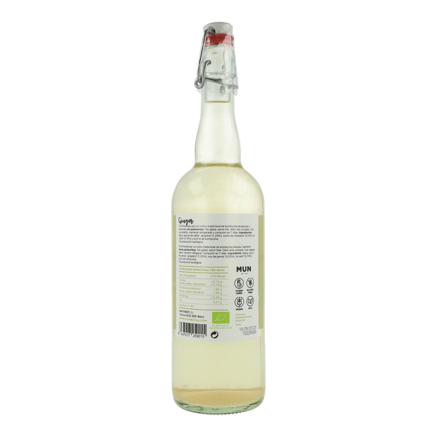 Té Kombucha Ginger Kombutxa 750 ml