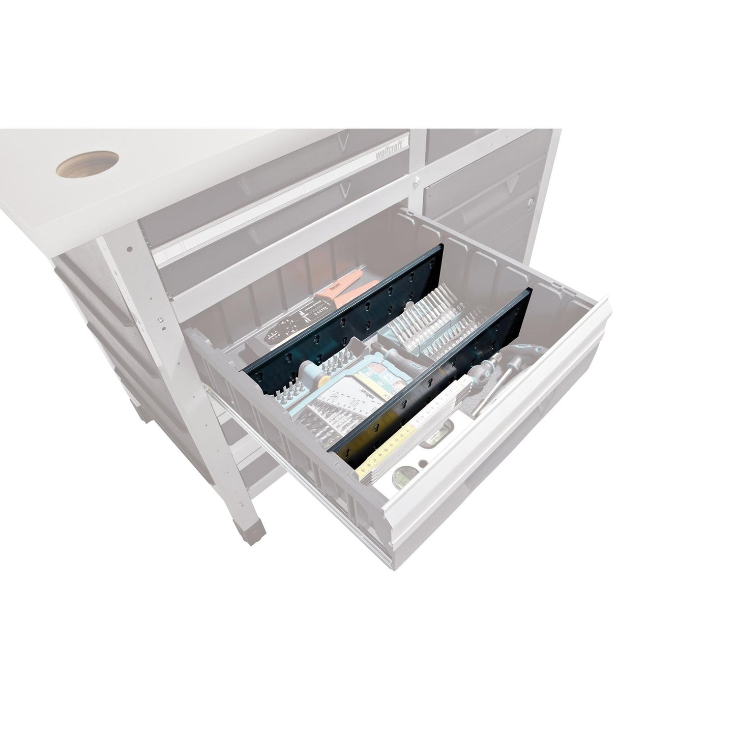 Wolfcraft 6071000 - 2 juego de divisiones para cajones pequeño 6072000