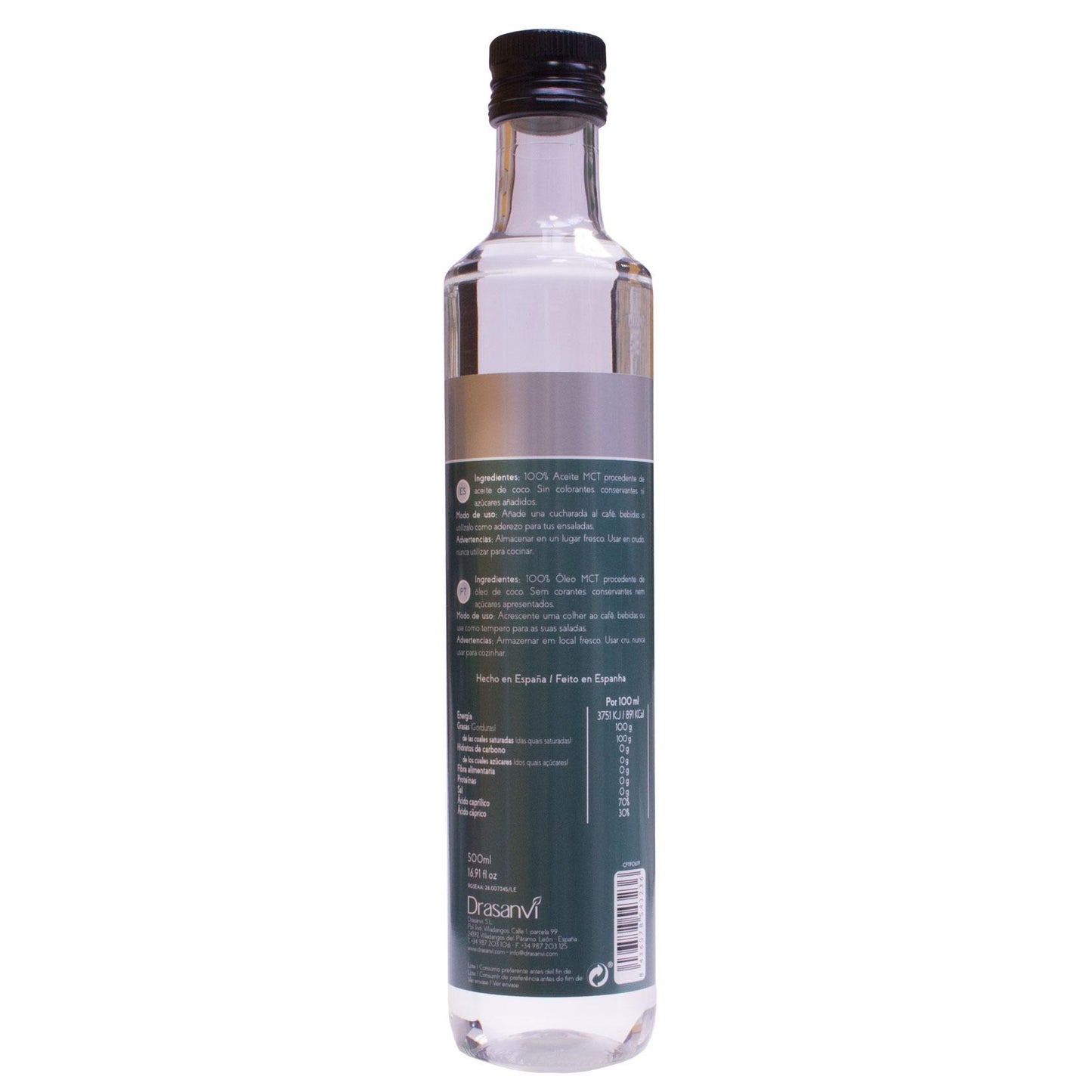 Aceite MCT Coco keto Drasanvi  1 L