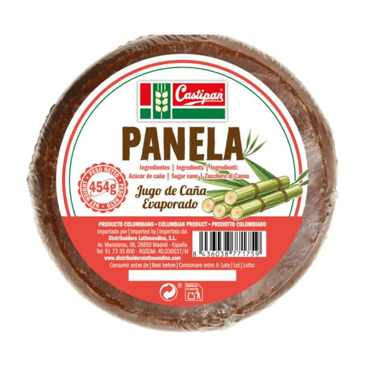 Panela Entera El Dorado 454g