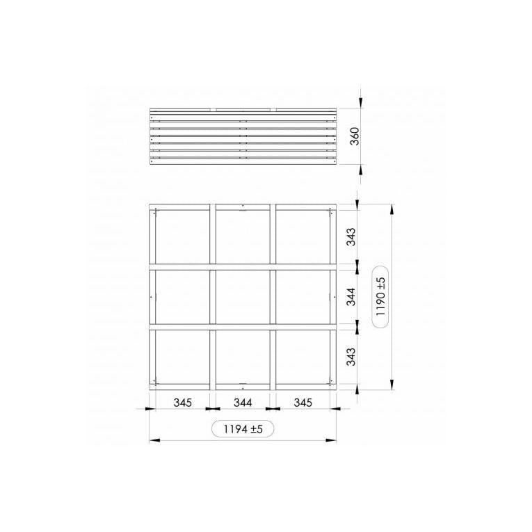Huerto Cuadrado Basil Horizon 120