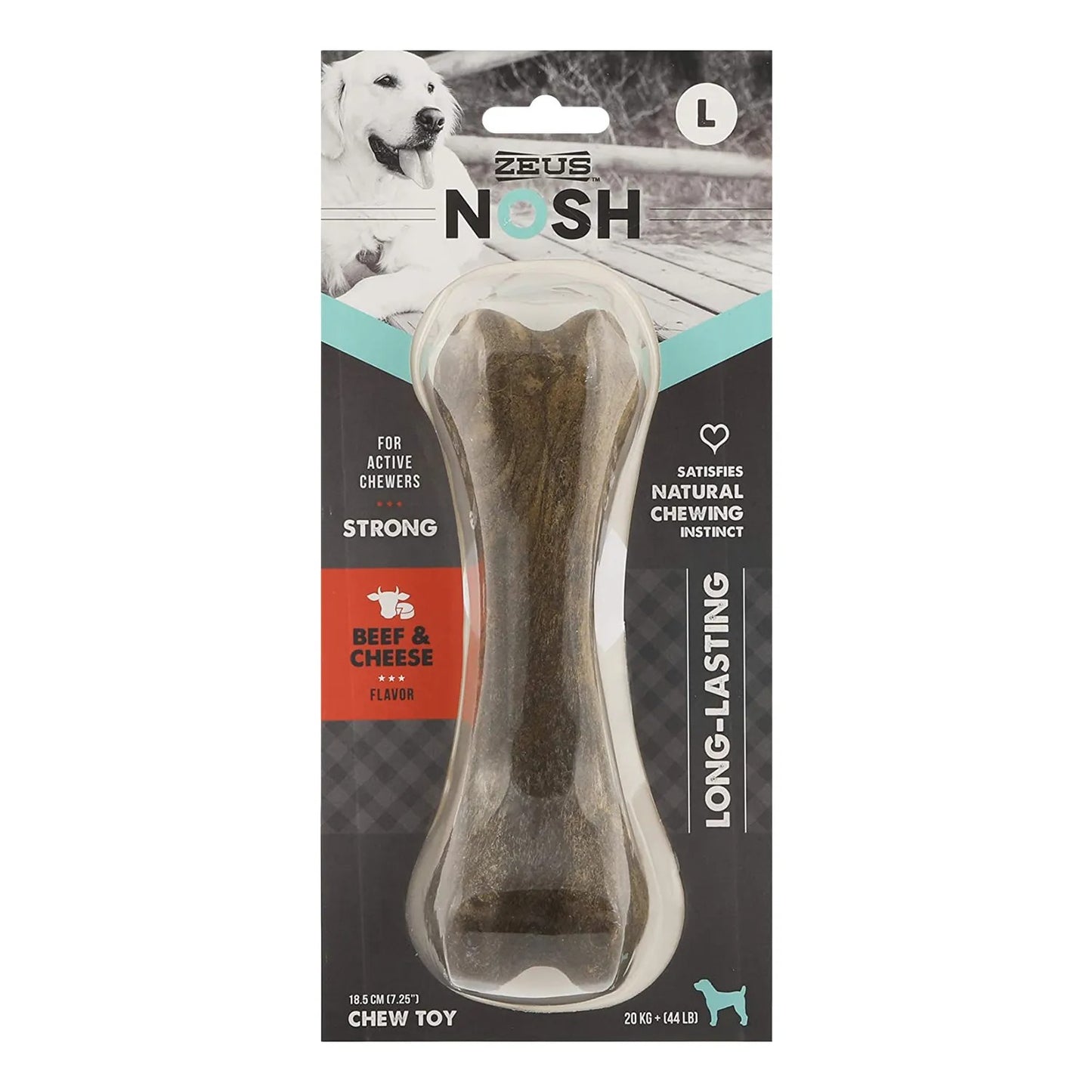 Nosh Strong Hueso Carne&Queso Zeus L, 18cm