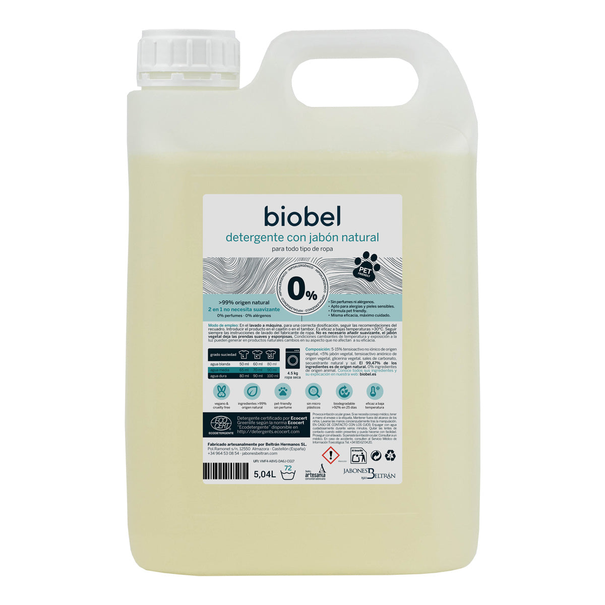 Detergente Biobel 0% 5L