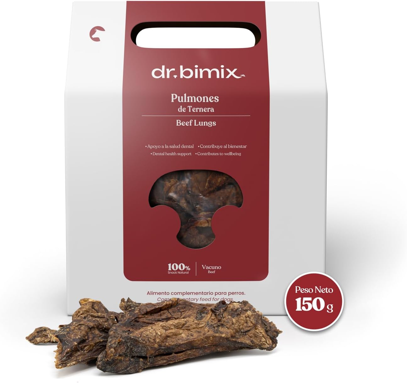 Pulmones de Ternera para Perros Snack Natural 150 g dr.bimix