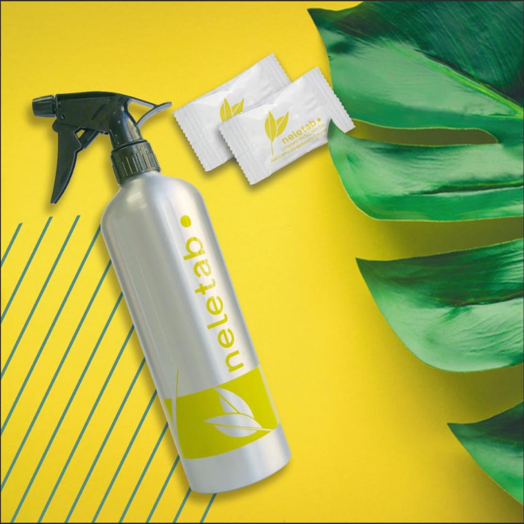 Botella Reutilizable Baño Antical + Limpiador de Baños Ecológico 1 uds Neletab