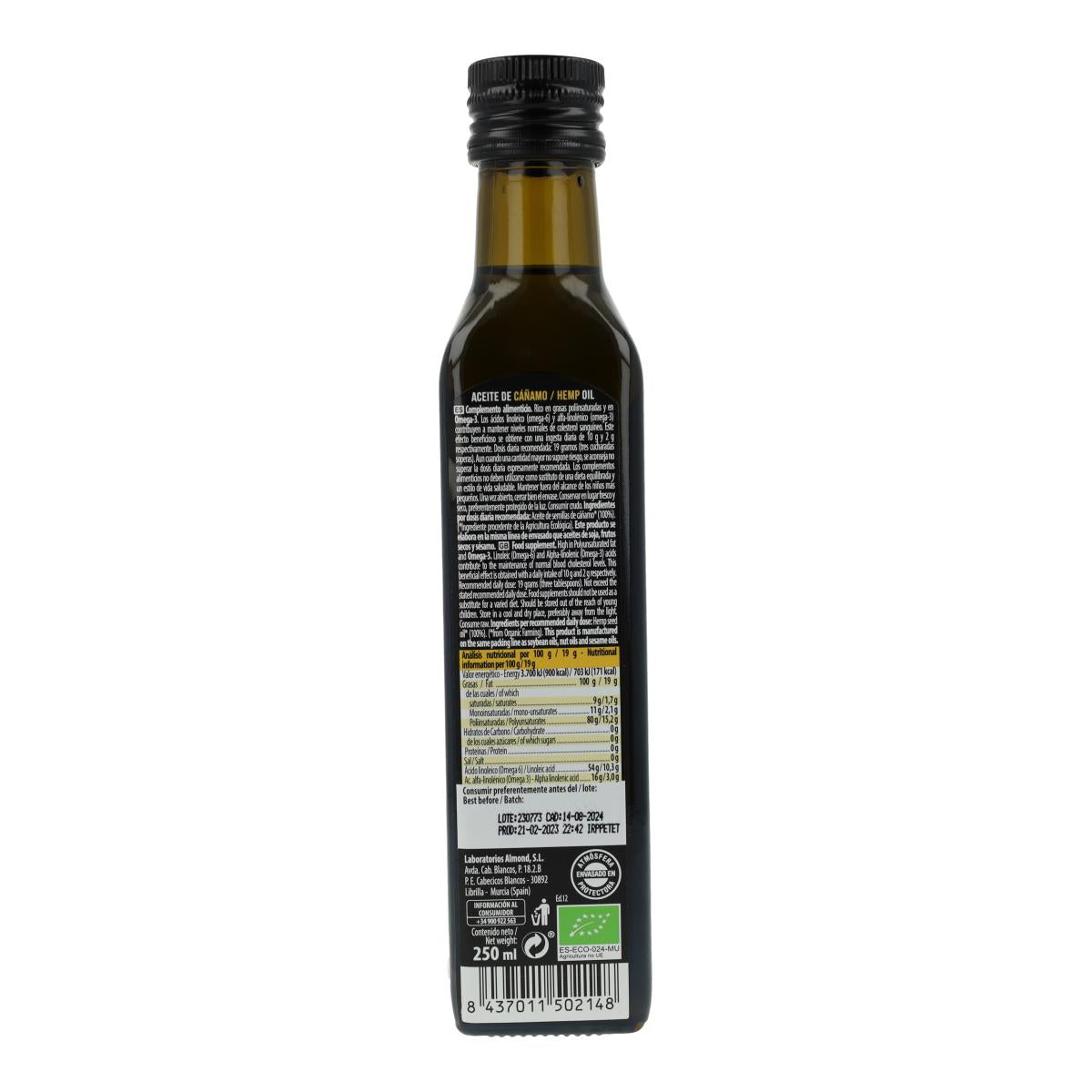 Aceite de Cañamo Bio, NaturGreen 250 ml