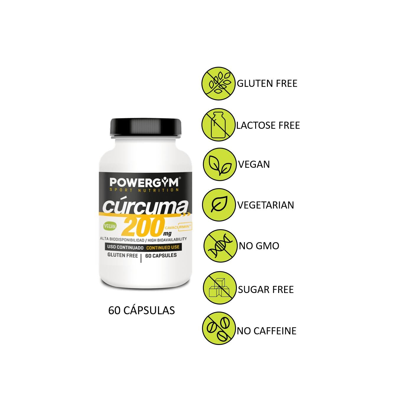 Cúrcuma Powergym 60 cápulas