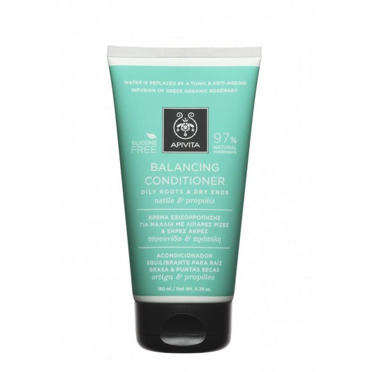 Acondicionador equilibrante para raíz grasa y puntas secas Apivita 150 ml