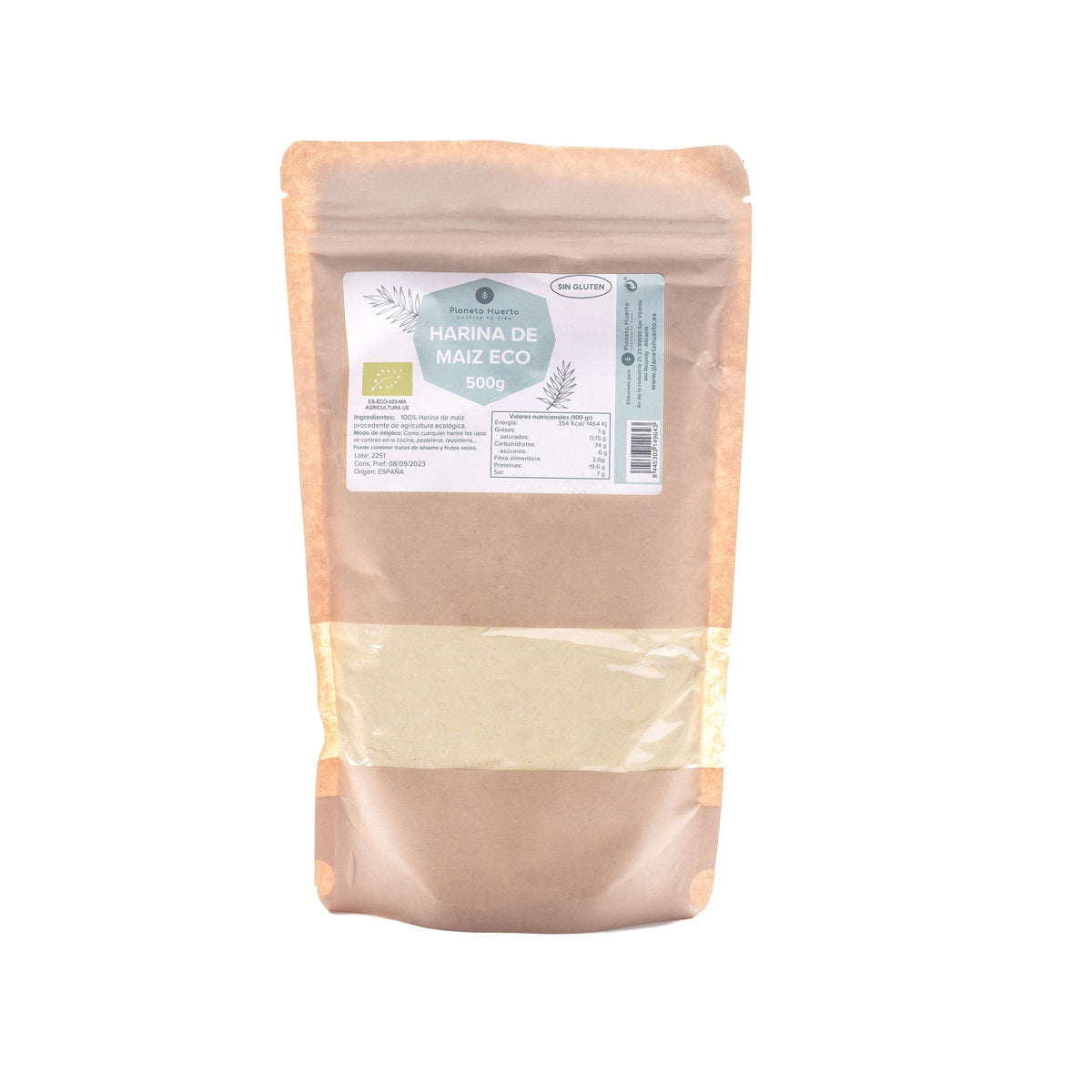 Harina de maíz Sin Gluten ECO Planeta Huerto 500 g