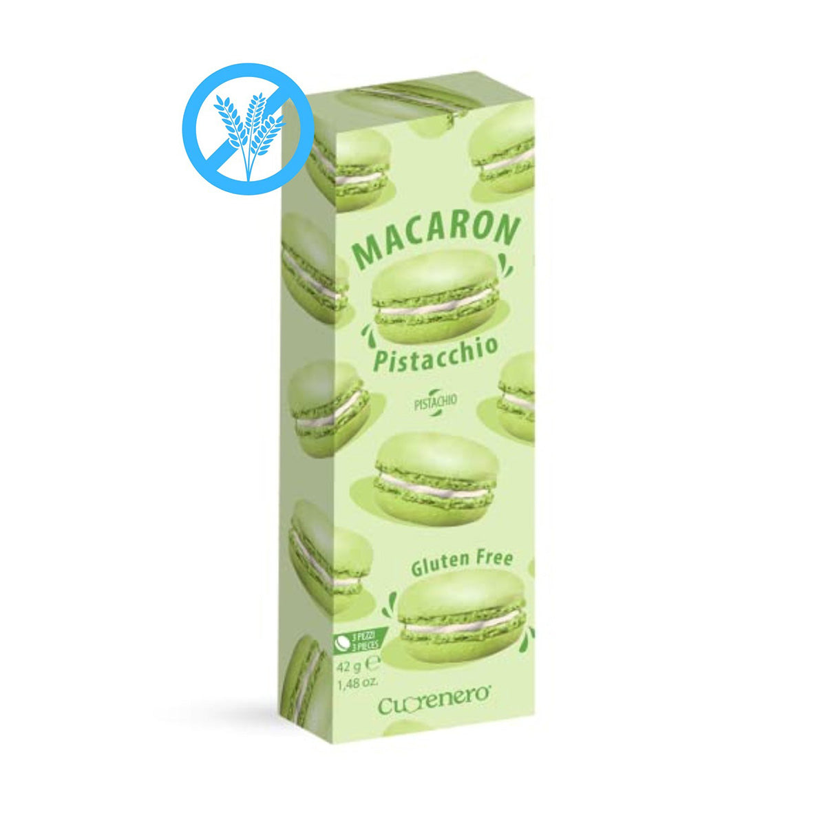 Macaron SIN Gluten Pistacho Cuorenero 42g