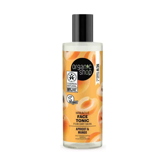 Tónico facial milagroso para piel seca albaricoque y mango, Organic Shop 150 ml