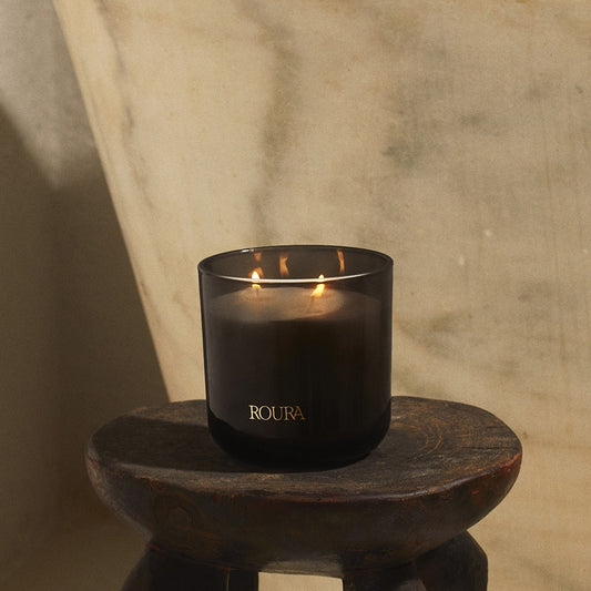 Vela Icons Ancient Woods tres mechas Roura Cedarwood, Musk, Maderas Nobles & Amber