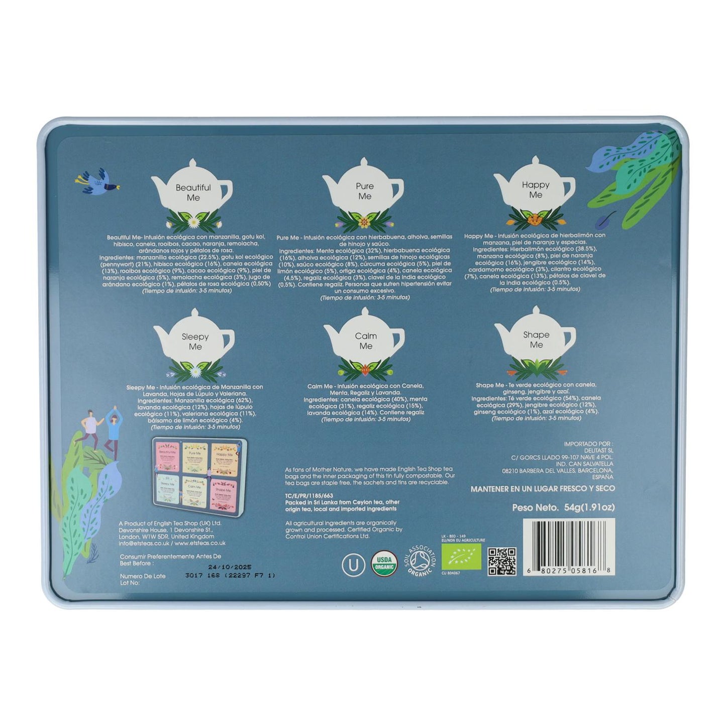 Lata colección Wellness 36 bolsitas Té English Tea Shop 54 g