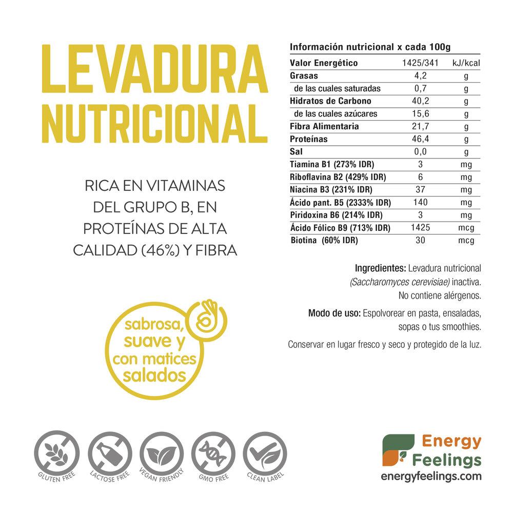 Pack 2x Levadura Nutricional Bland en copos Energy Feelings 250 g