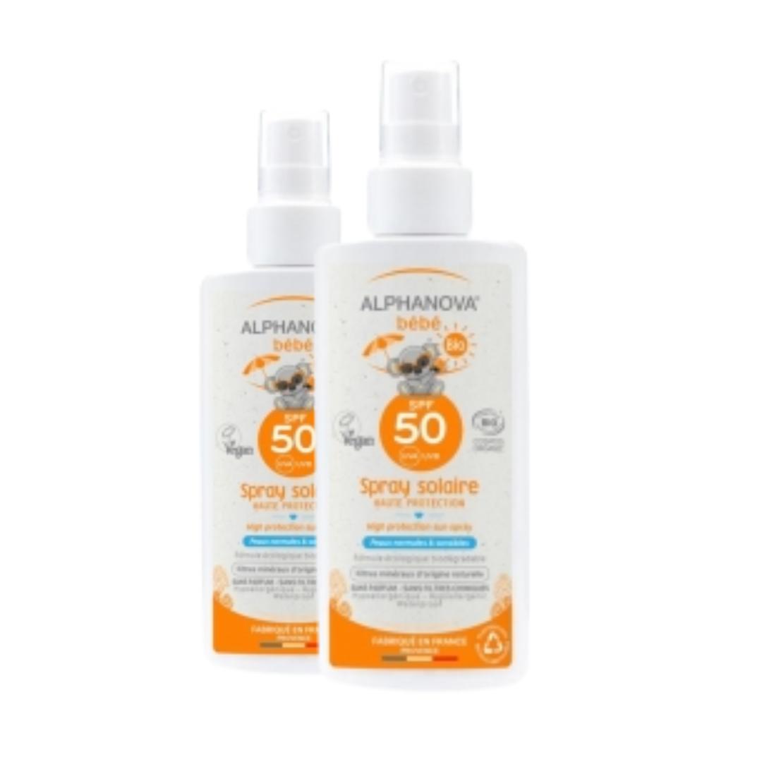 Pack ahorro x2 Protector Solar Bebé SPF 50 Alphanova 125 ml