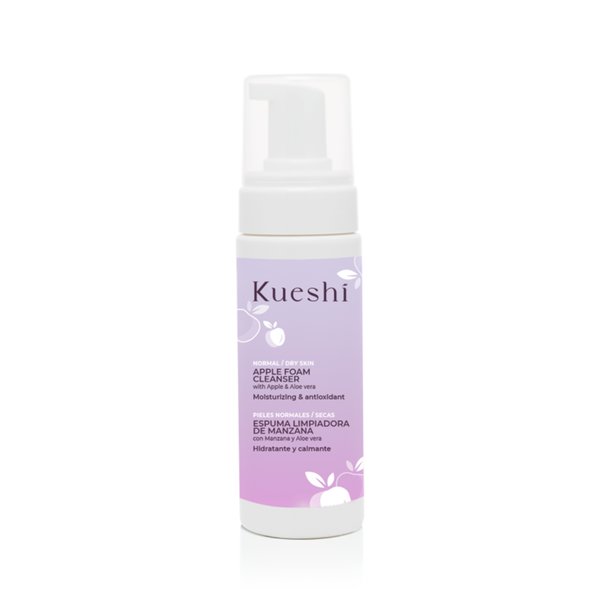 Espuma limpiadora pieles normales y secas con manzana y aloe vera Kueshi 150 ml