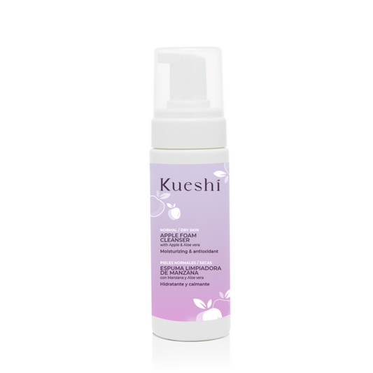 Espuma limpiadora pieles normales y secas con manzana y aloe vera Kueshi 150 ml