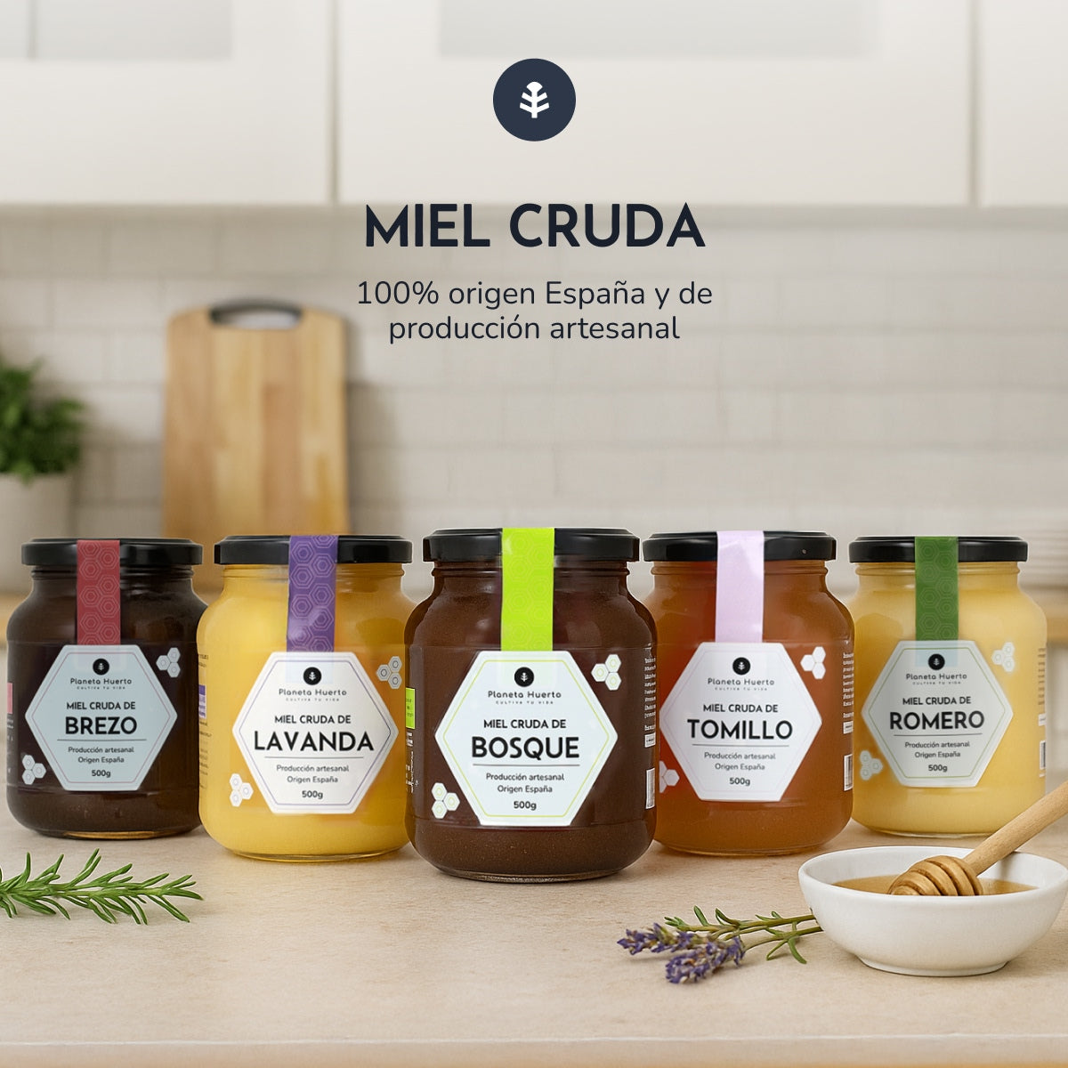 Miel Cruda de Mil Flores Planeta Huerto 500 gr