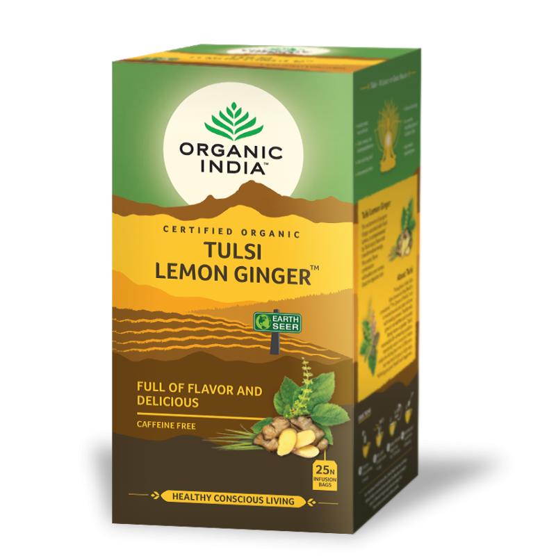Tulsi Lemon Ginger Organic India 25 bolsitas