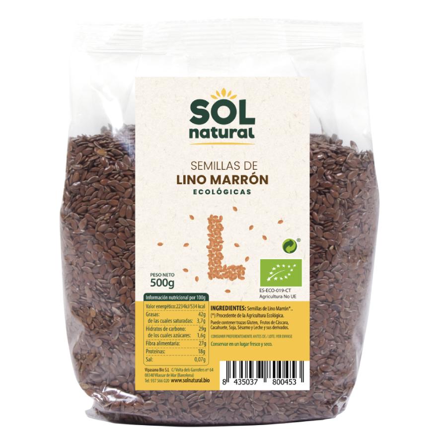 Semillas de Lino Marrón Sol Natural 500g