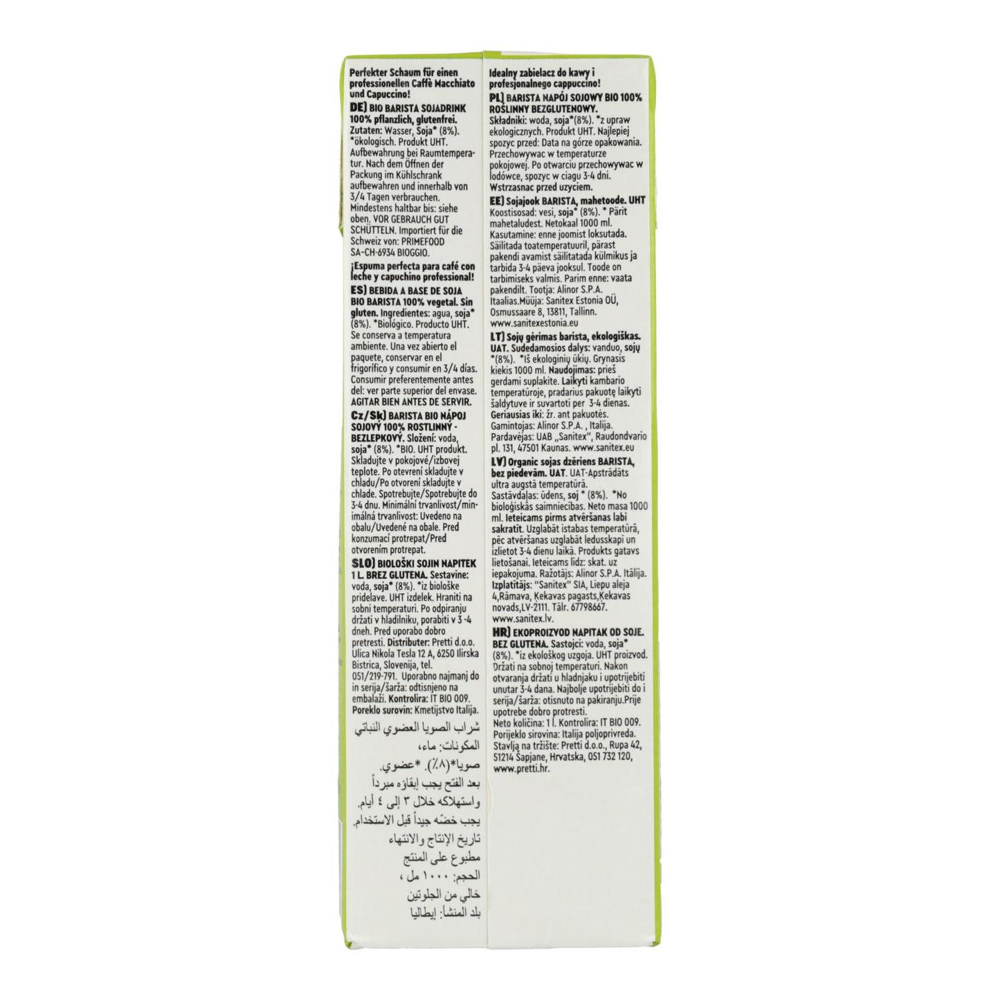 Bebida de Soja Barista sin gluten BIO Vitariz 1 L