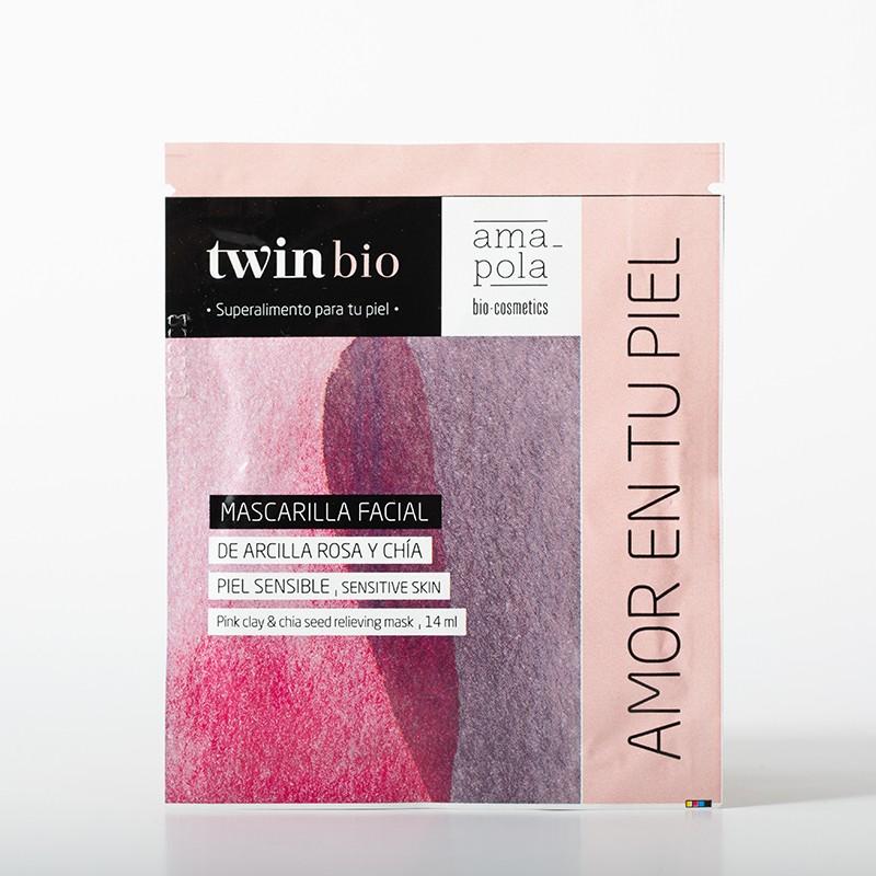 Sobres mascarilla facial arcilla rosa y chía Amapola 14ml