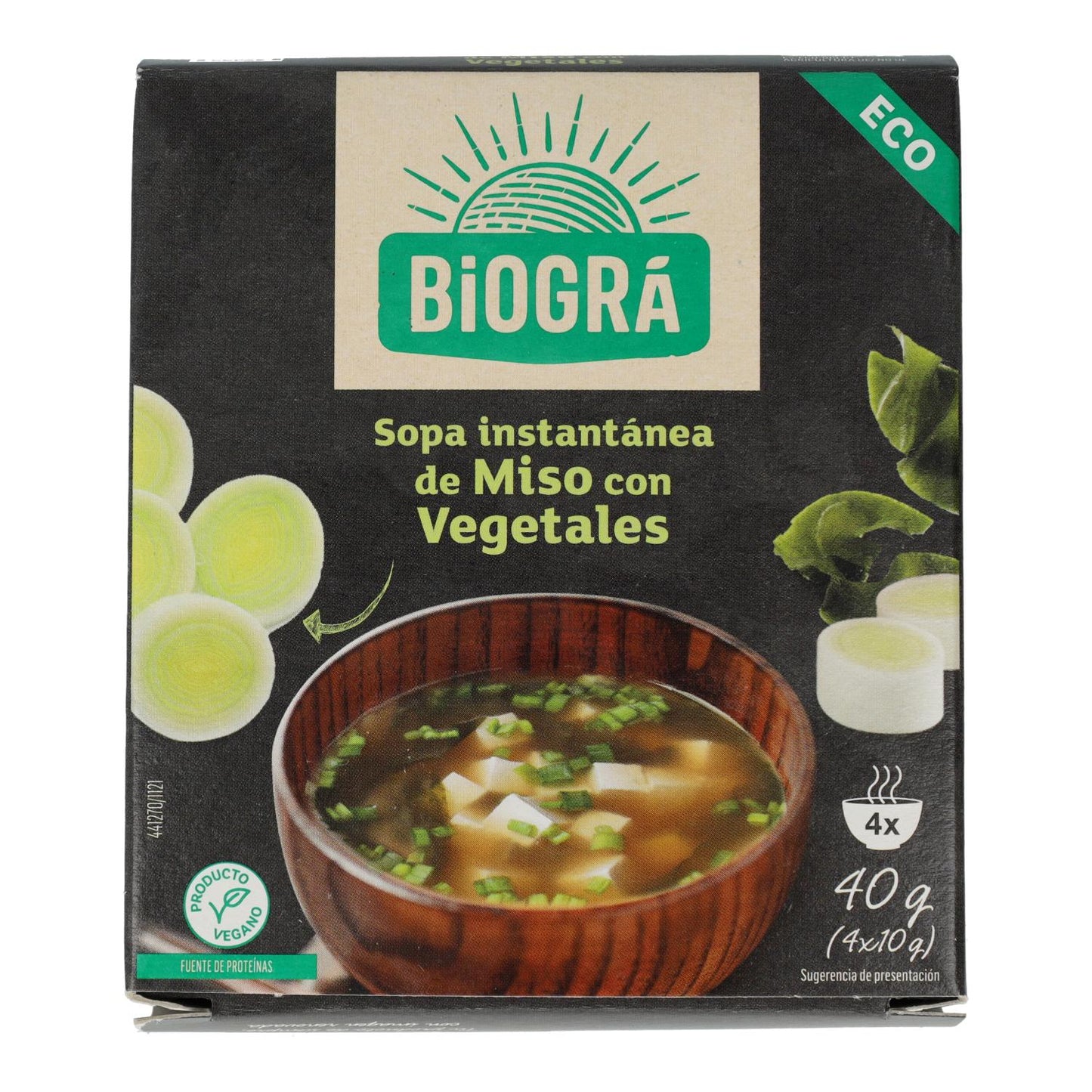 Sopa Miso rojo con Verduras Biográ, 4x10 g