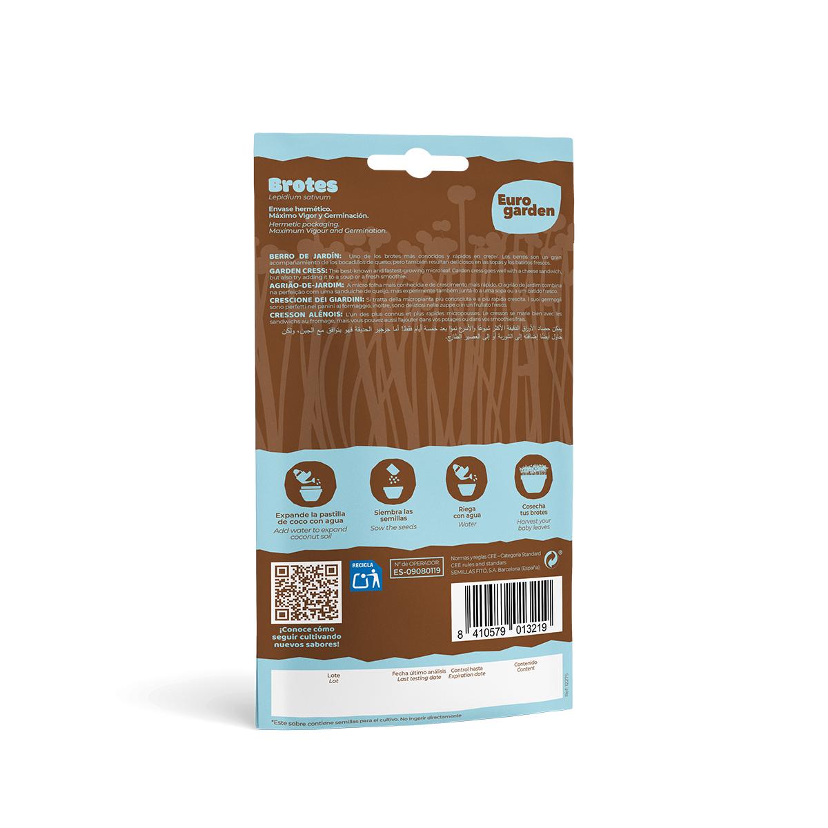 Semillas brotes Berro Común Eurogarden