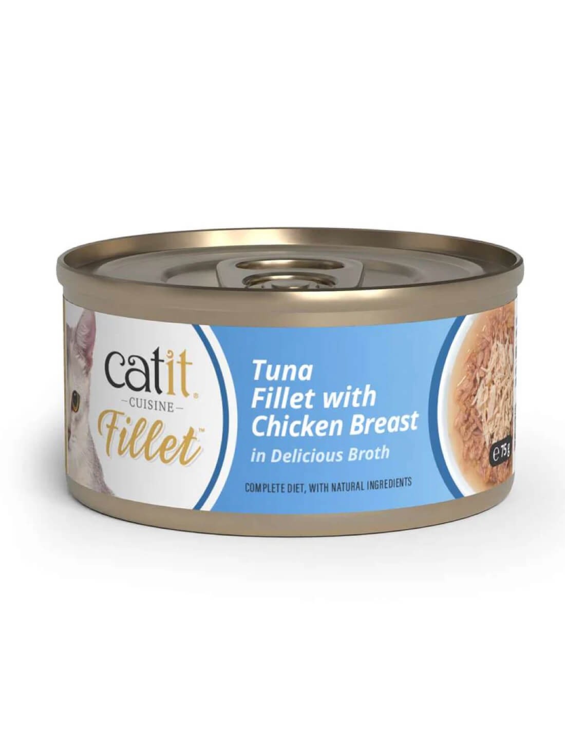 Comida húmeda para gatos Fillet atún con pollo Cuisine 75 g Catit