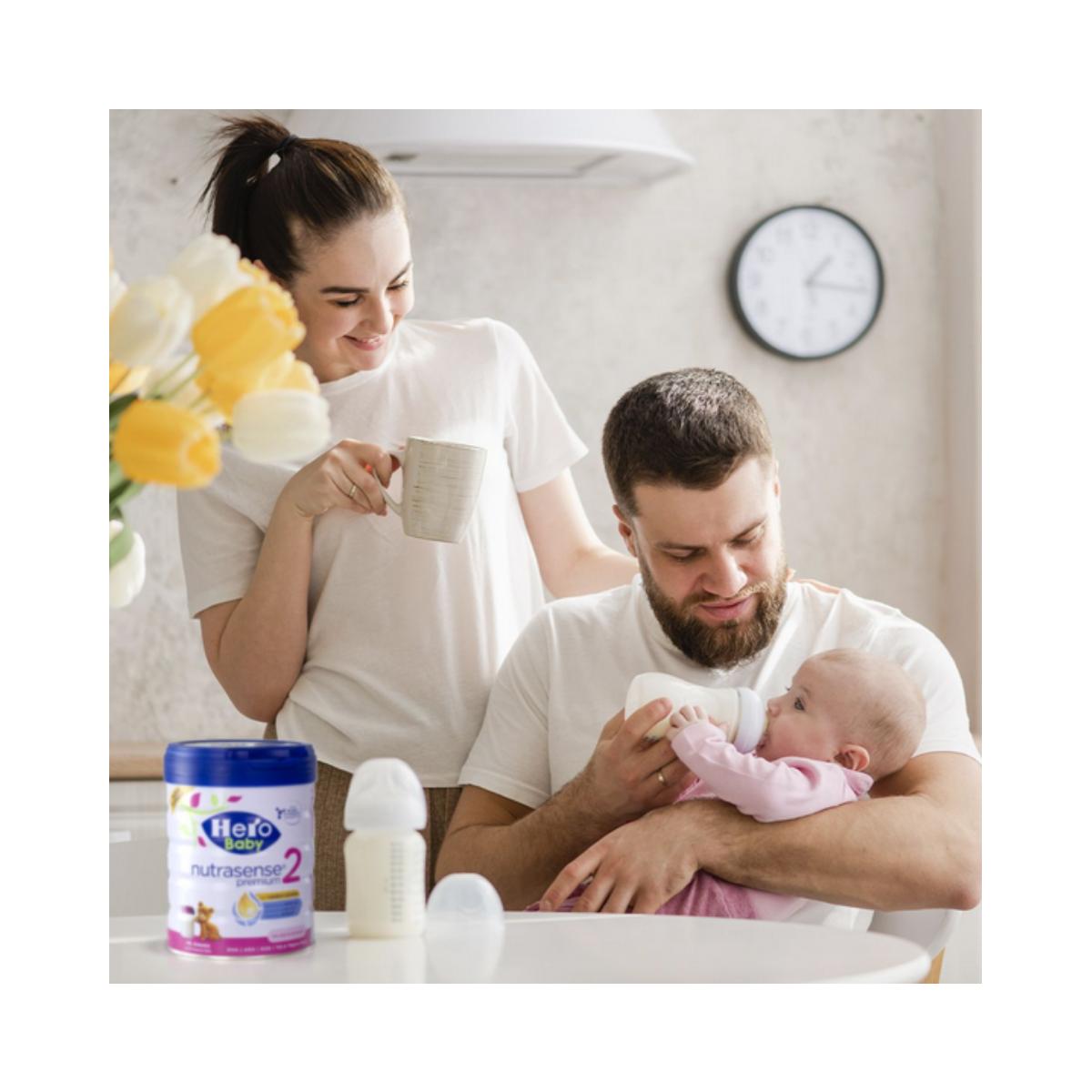 Pack 3 x Premium Leche 2 Para Bebés de hasta 12 meses 800gr. Hero Baby