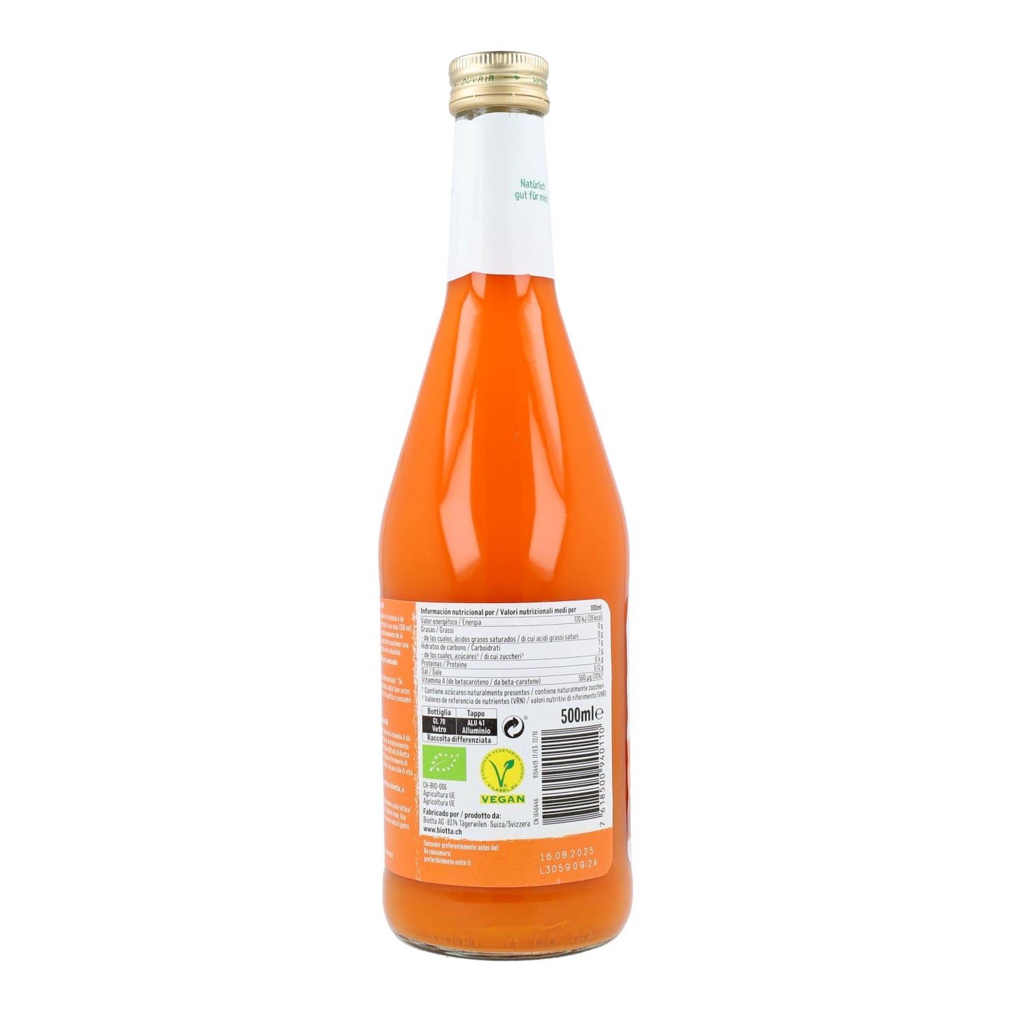 Jugo de Zanahoria Biotta 500 ml