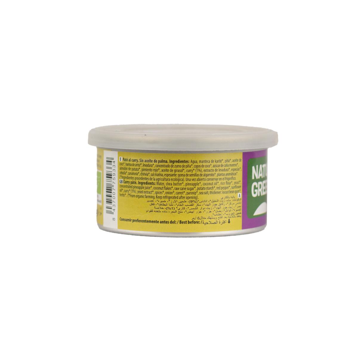Paté Curry Bio Naturgreen 125 g