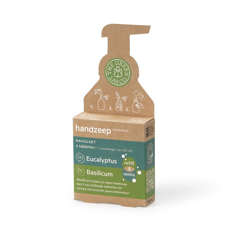 Set recambios Jabón de manos Eucalipto y Albahaca (4 pastillas) The Green Lab