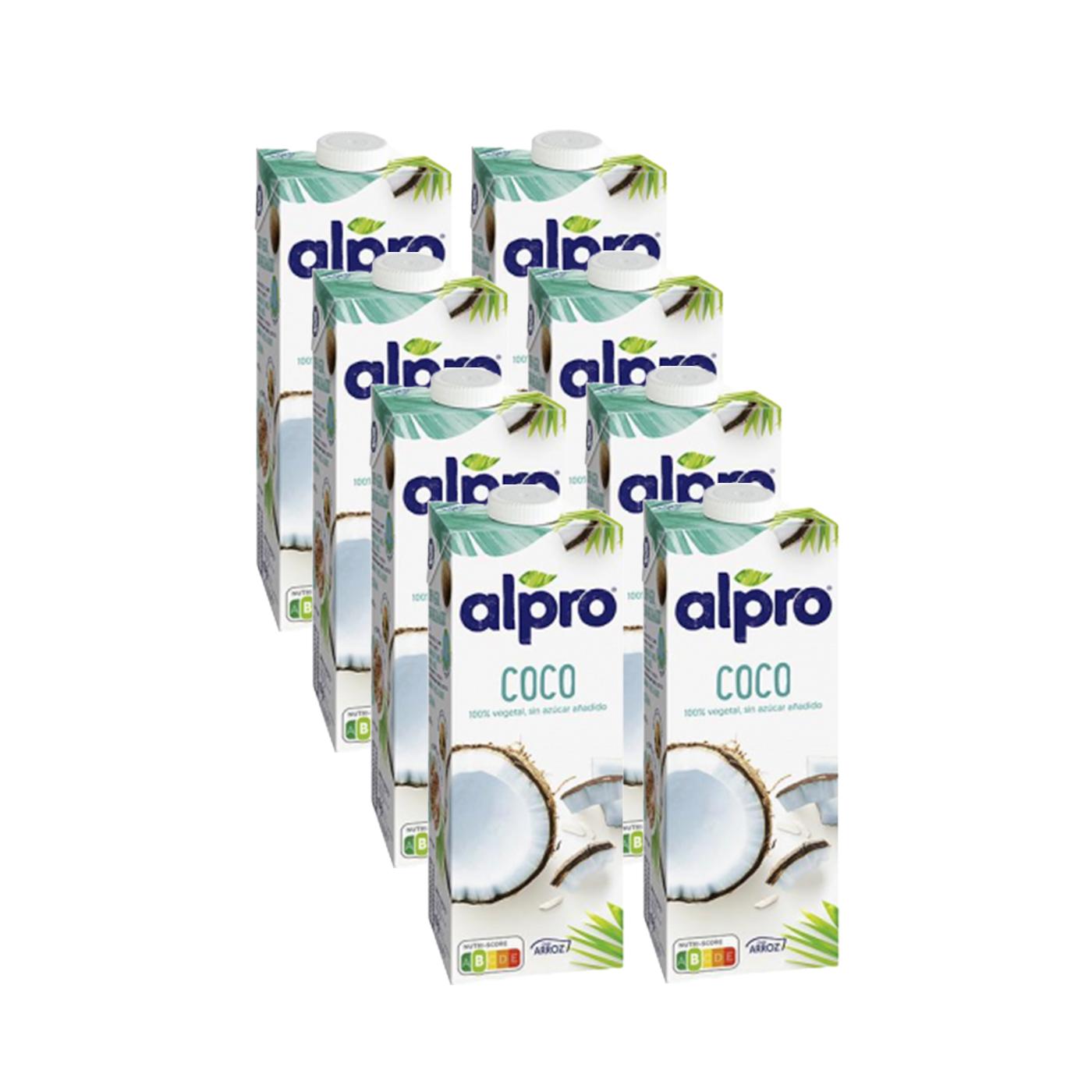 Pack 8 uds Bebida de Coco Alpro 1 Litro