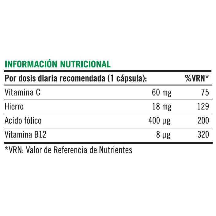 Hierro gentle complex con Vitamina C y B12 100caps Nature's Bounty