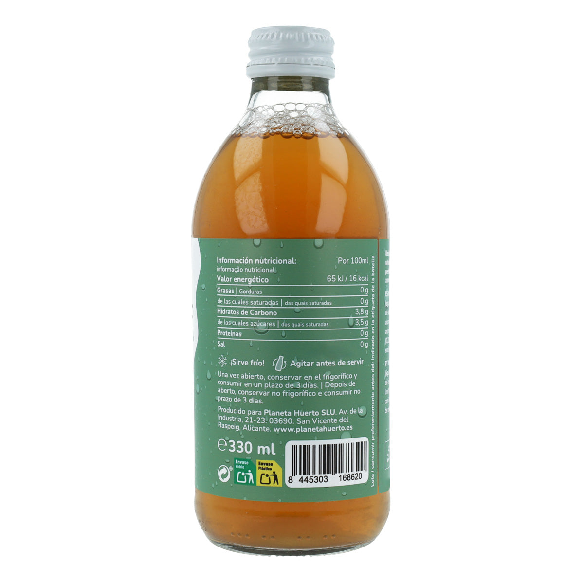 Kombucha ECO té verde y lima Planeta Huerto 330 ml