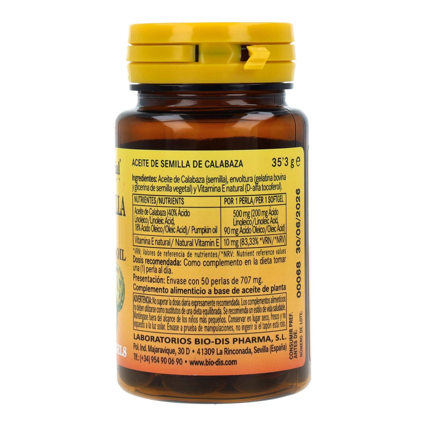 Aceite de semilla calabaza Nature Essential 50 Perlas