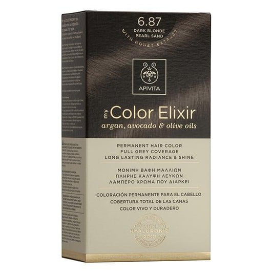 Tinte My Color Elixir N6.87 Rubio Oscuro Arena Perlado Apivita
